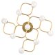 1 of 2 Sciolari Leola wall-mounted ceiling light in brass, Germany, 1970s