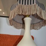 Antique ceramic lamp, L&C creation, lampshade refurbished