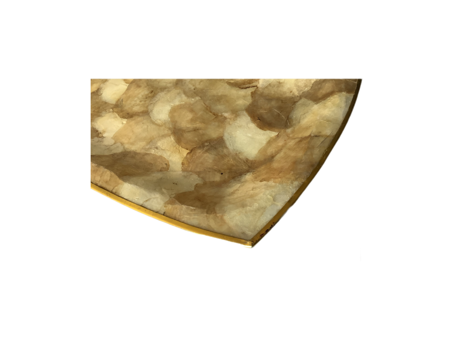 Top in mother-of-pearl and vintage brass