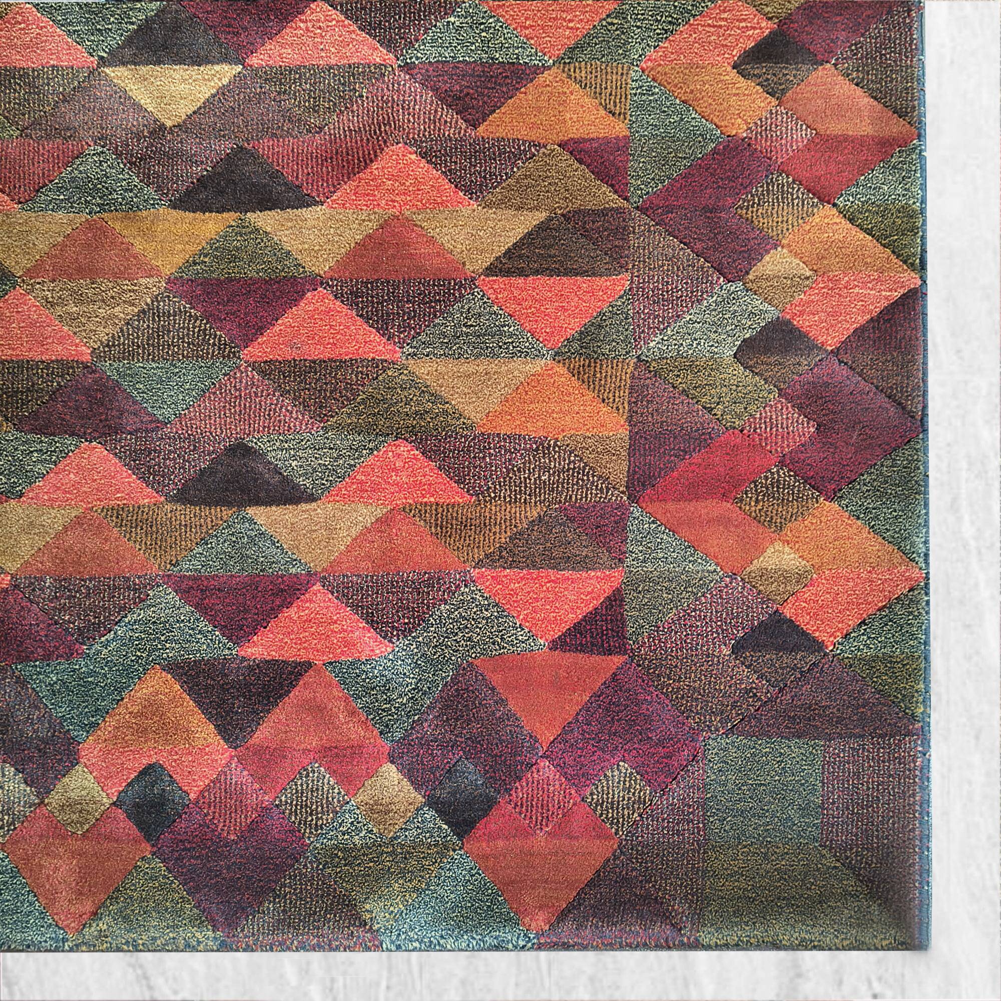 Tapis en laine géométrique italien "Luxor" des années 1980 par Missoni pour T&J Vest