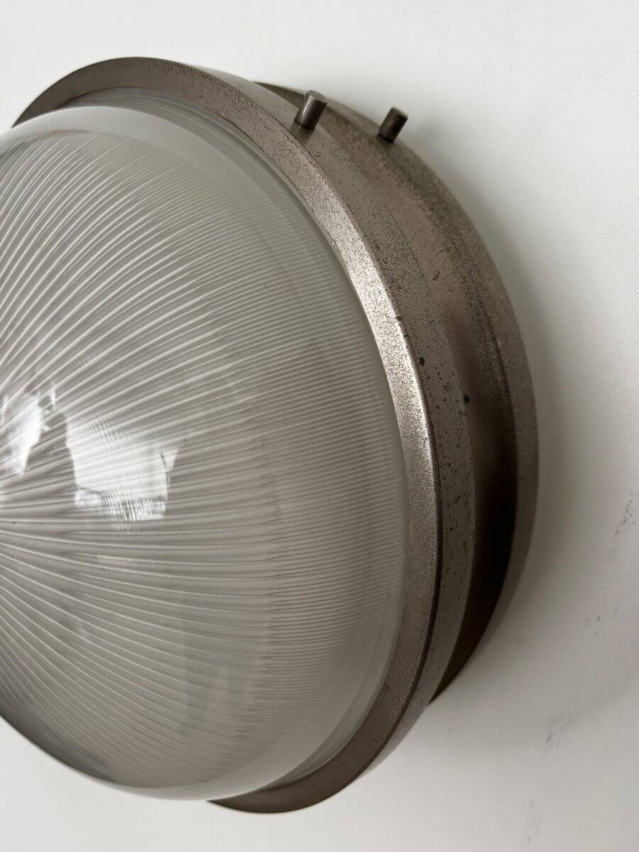 Mid-Century Italian Sigma Lamp in Glass and Metal by Sergio Mazza for Artemide, 1960s