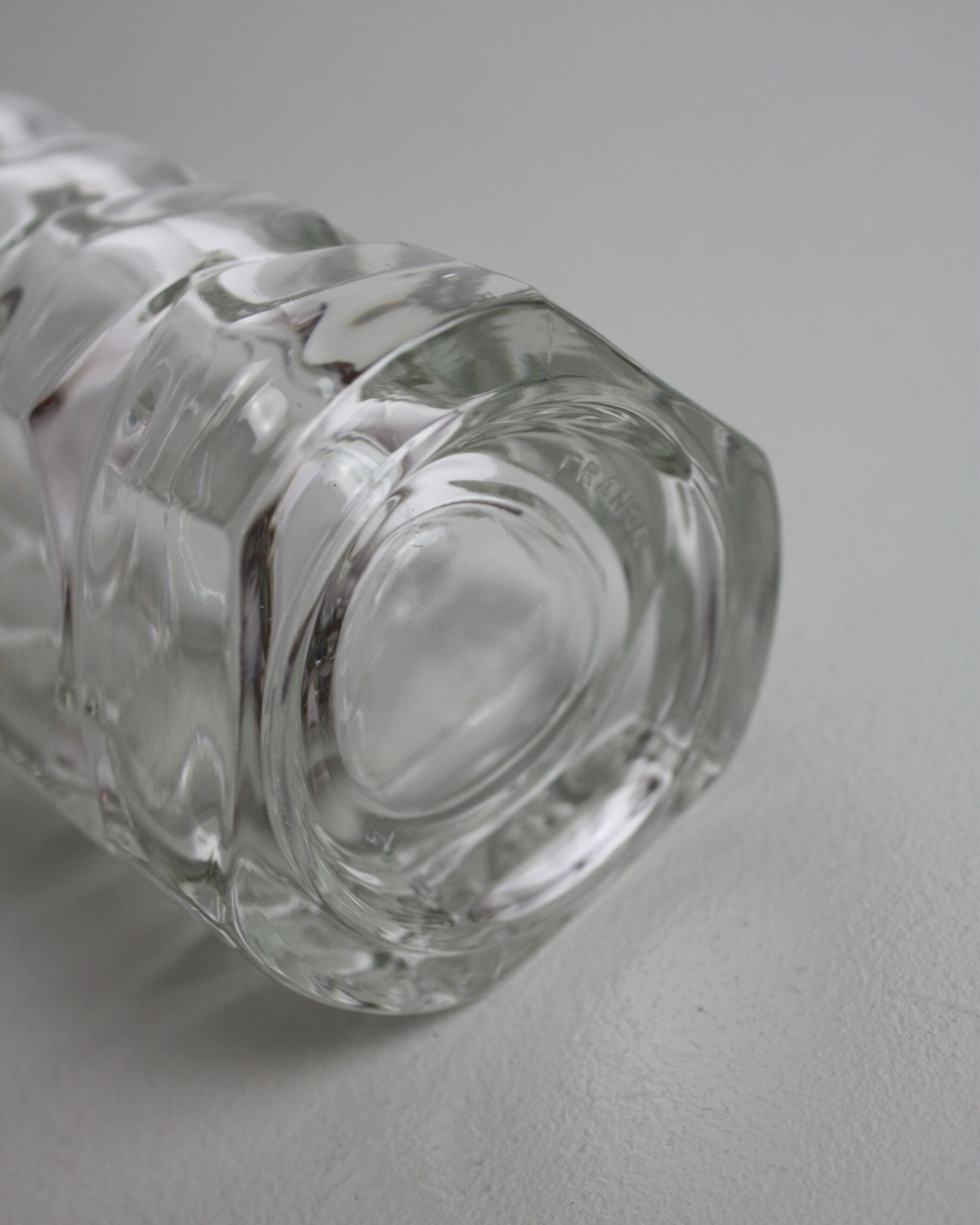 Vase Luminarc en verre transparent 70's