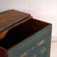 Antique Chinese chest in green lacquered elm – China, circa 1900