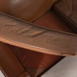 Vintage leather sofa from the 1970s, model ‘korium’ designed by tito agnoli