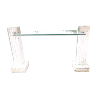 Console table in stone of Chazelles