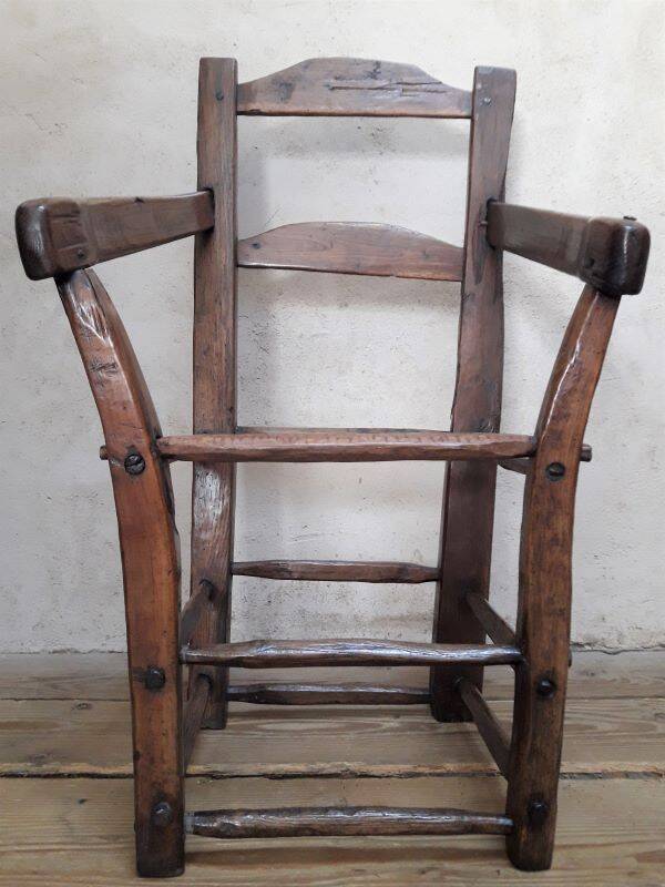 Old country folk art armchair