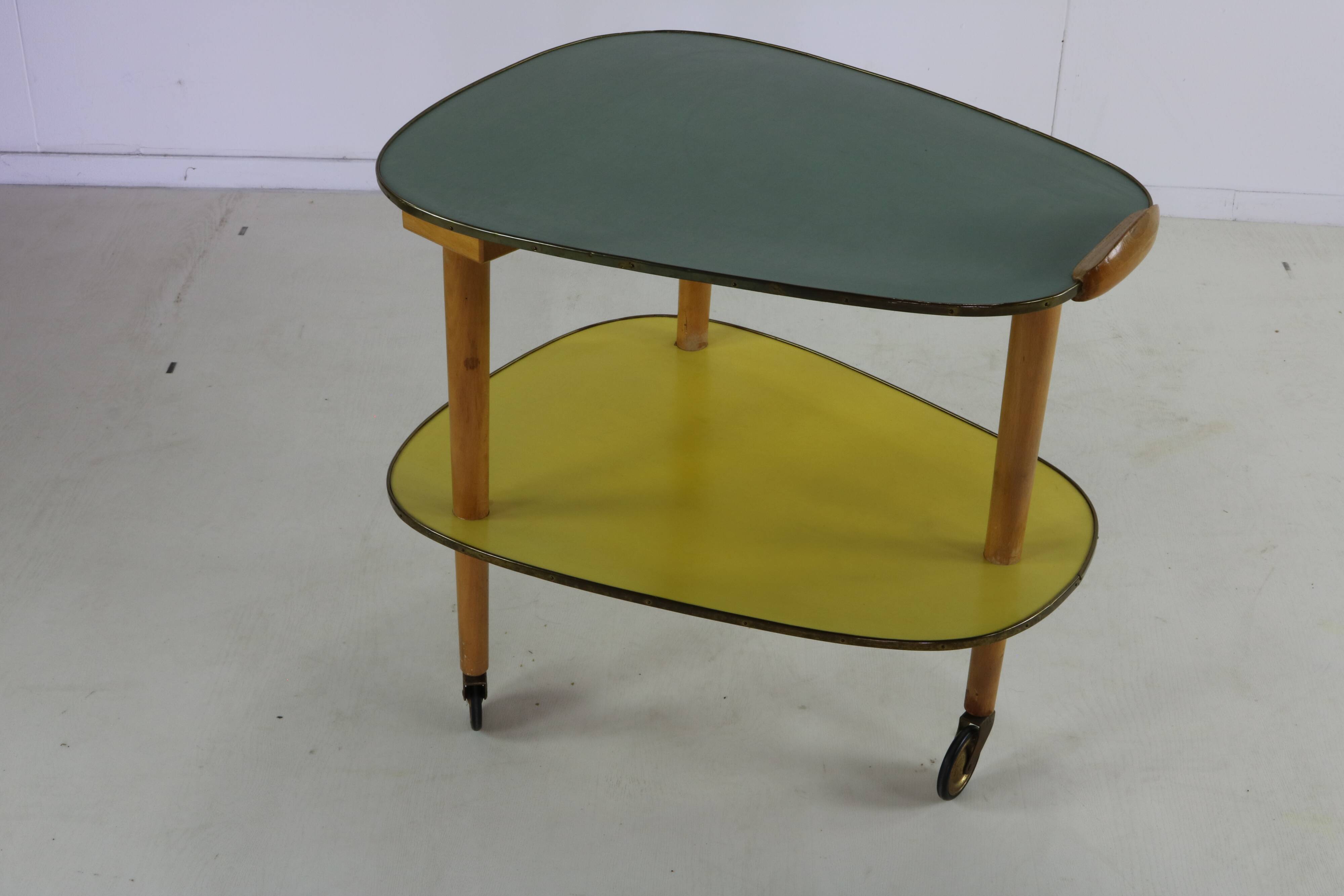 Original colorfull midcentury design tea trolley