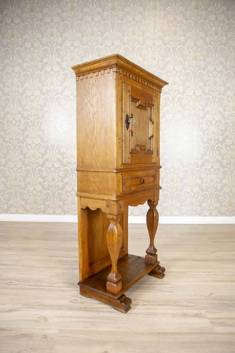 Rustic Oak Cabinet, Late 19th Century