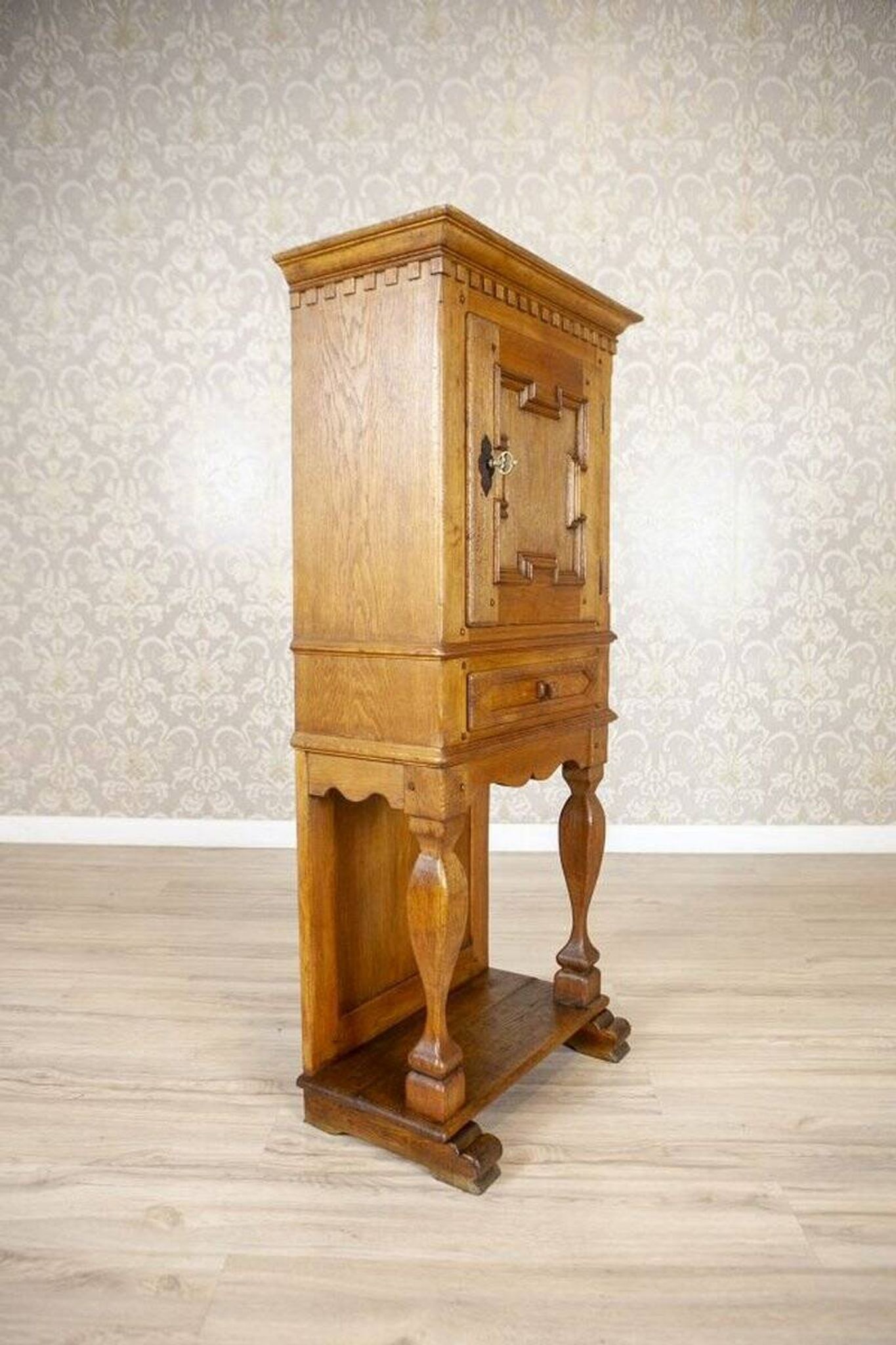 Rustic Oak Cabinet, Late 19th Century