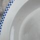 Opaque blue checkered plates Sarreguemines