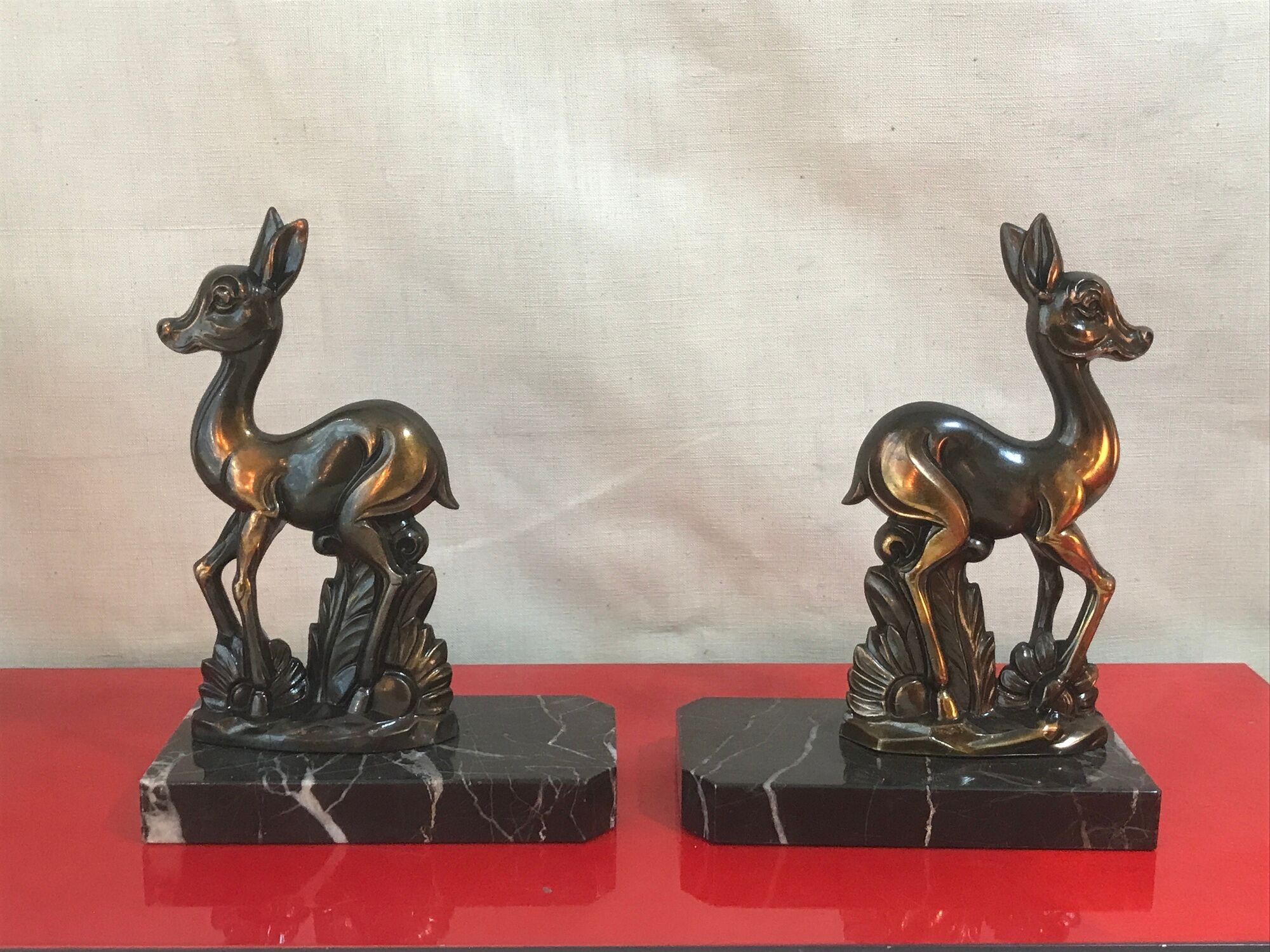 Greenhouse books Art Deco Doe marble regulated vintage bronze 1940