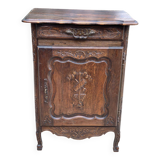 Renaissance chest of drawers in solid dark oak wood