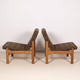 2X Jørgen Bækmark Lounge Chairs Model J84, 1971 Denmark