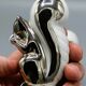 Ancienne paire de saliere sel poivre ecureil art deco porcelaine limoges 19