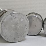 Aluminium metal spice pots 1940 series copper labels of 5