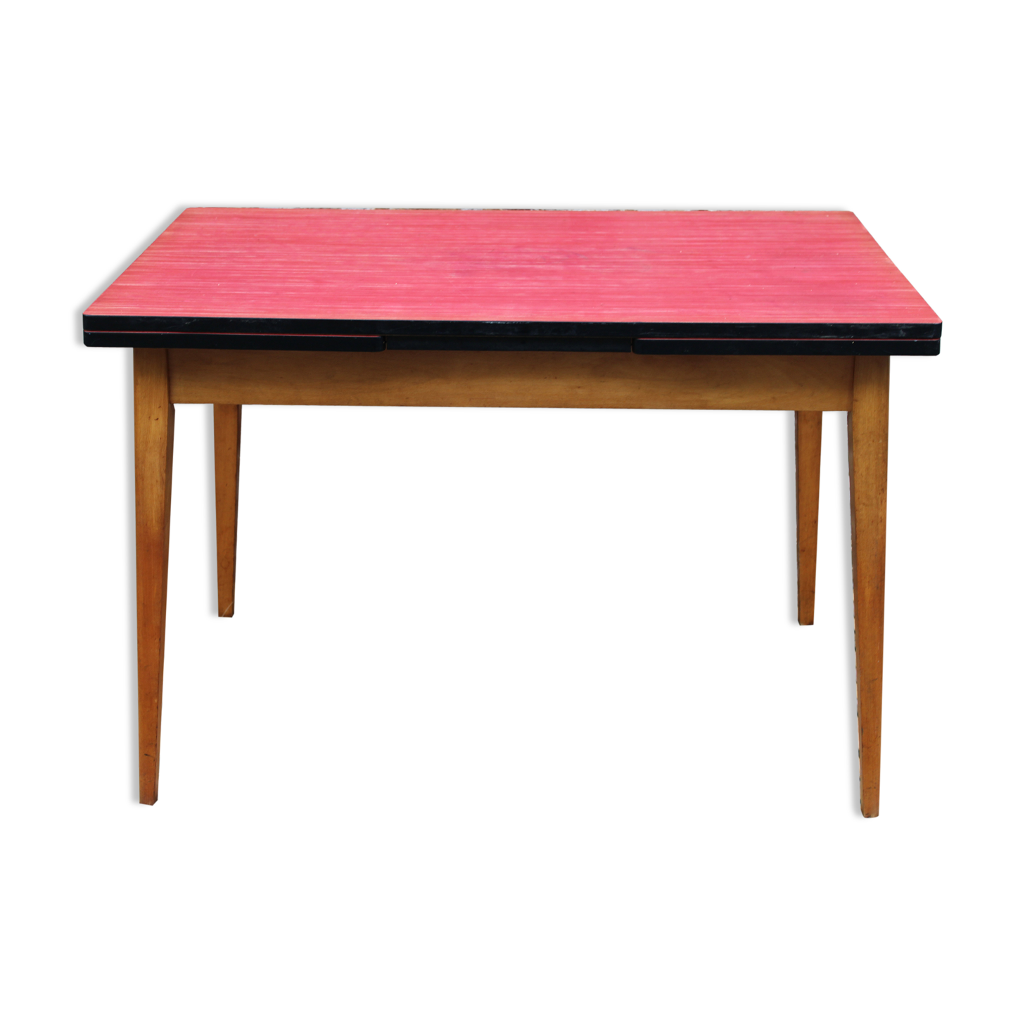 Extendable wooden and formica table