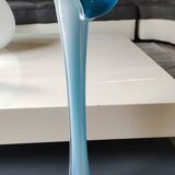 Vase Murano Calla. Forme.florale de Fleur d'Arum. Tons bleus. Haut 41 cm