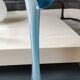 Vase Murano Calla. Forme.florale de Fleur d'Arum. Tons bleus. Haut 41 cm