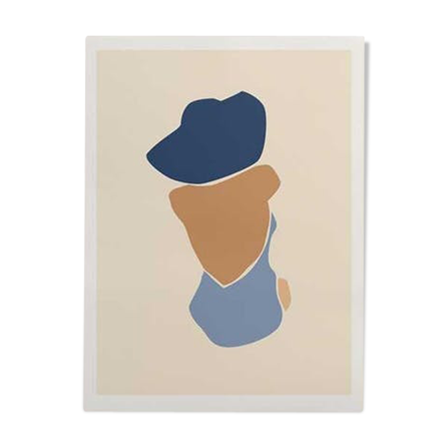 Illustration - baigneuse bleue A3