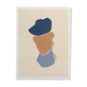Illustration - bather blue A3