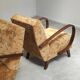 Pair of Art Deco armchairs H410 Type C by Jindrich Halabala for UP Zavody