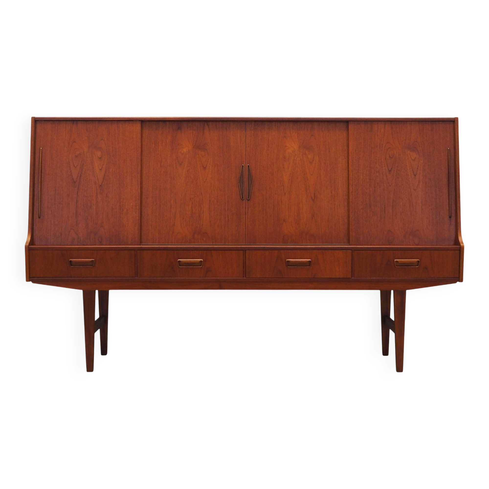 Teak highboard, Danish design, 1960s, production: Denmark
