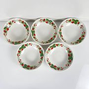 5 "Strawberry" ceramic bowls/dishes