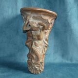 Terracotta console with caryatid mermaid decoration signed 1930 art deco
