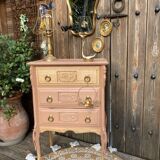 Petite commode ART DÉCO esprit coiffeuse terracotta