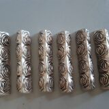 SILEA knife holders silver metal design set of 6