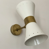 Paire d'appliques diabolo blanc