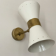 Paire d'appliques diabolo blanc