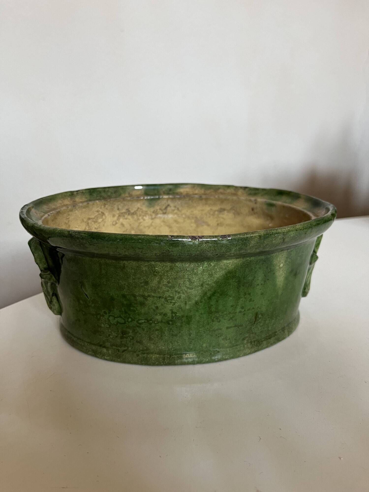Farm terrine in glazed earthenware from the late 19th century by the Orchies Manufacture.