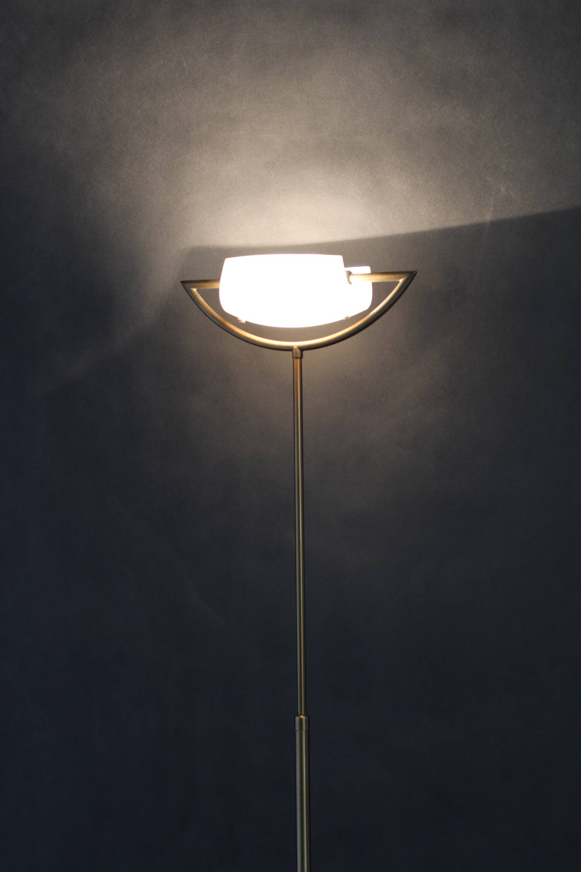 1980 Italian Halogen Brass Floor Lamp