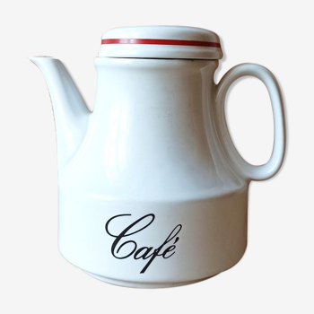 Cafetière blanche en porcelaine vintage