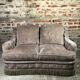 vintage velvet taupe sofa 70's style