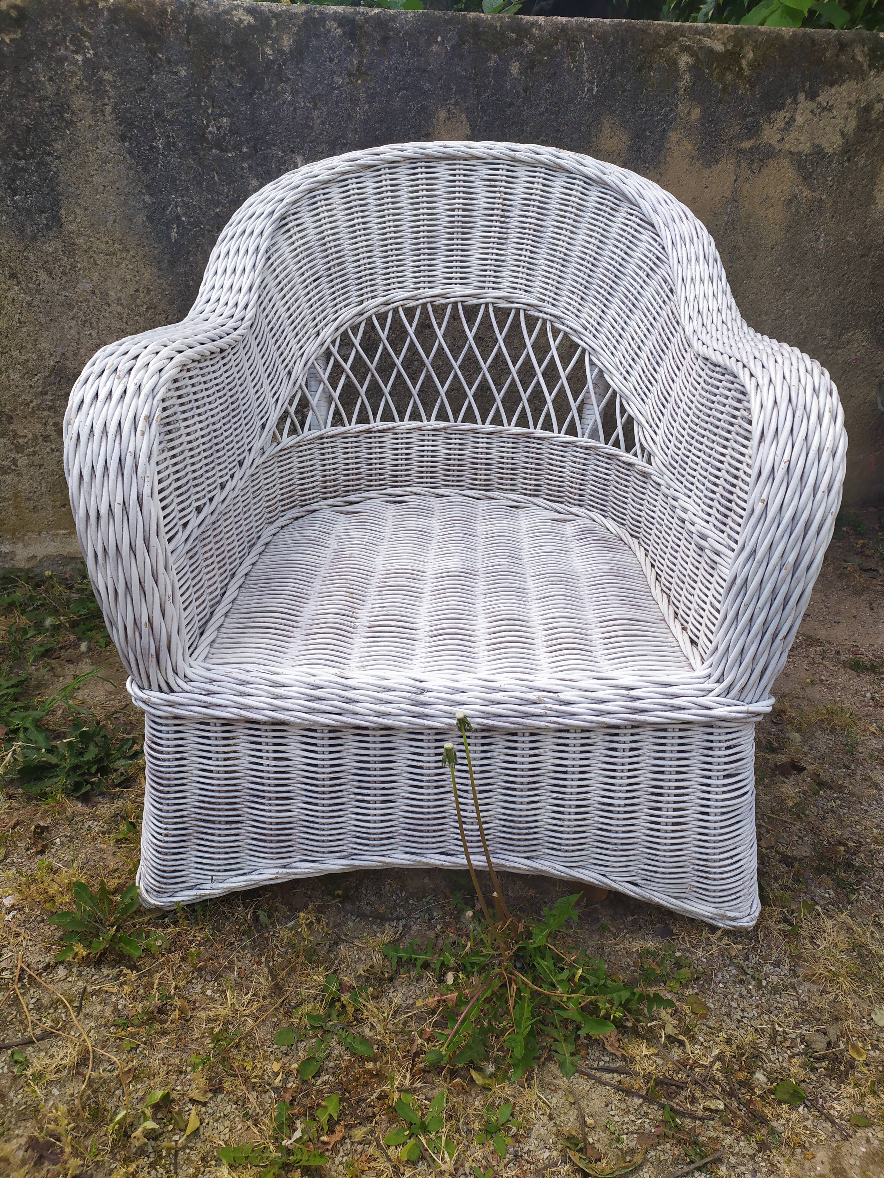Rattan armchair