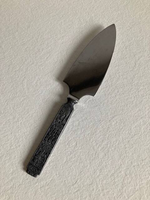 Pewter handled pie server