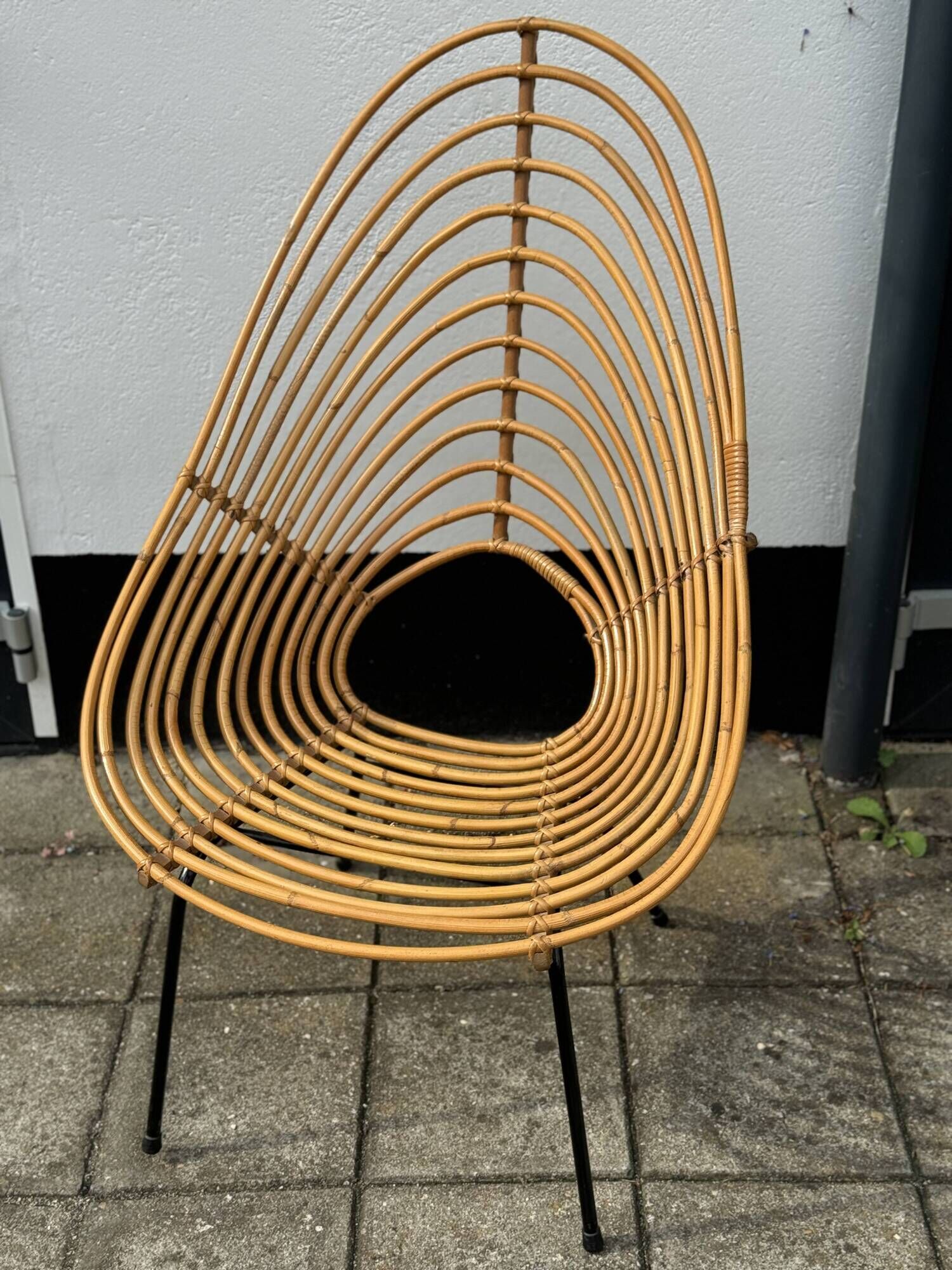 Pair of vintage Rohe Rotan chairs by H, Broekhuizen 1960