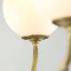 Antique Italian Brass and Opaline Chandelier