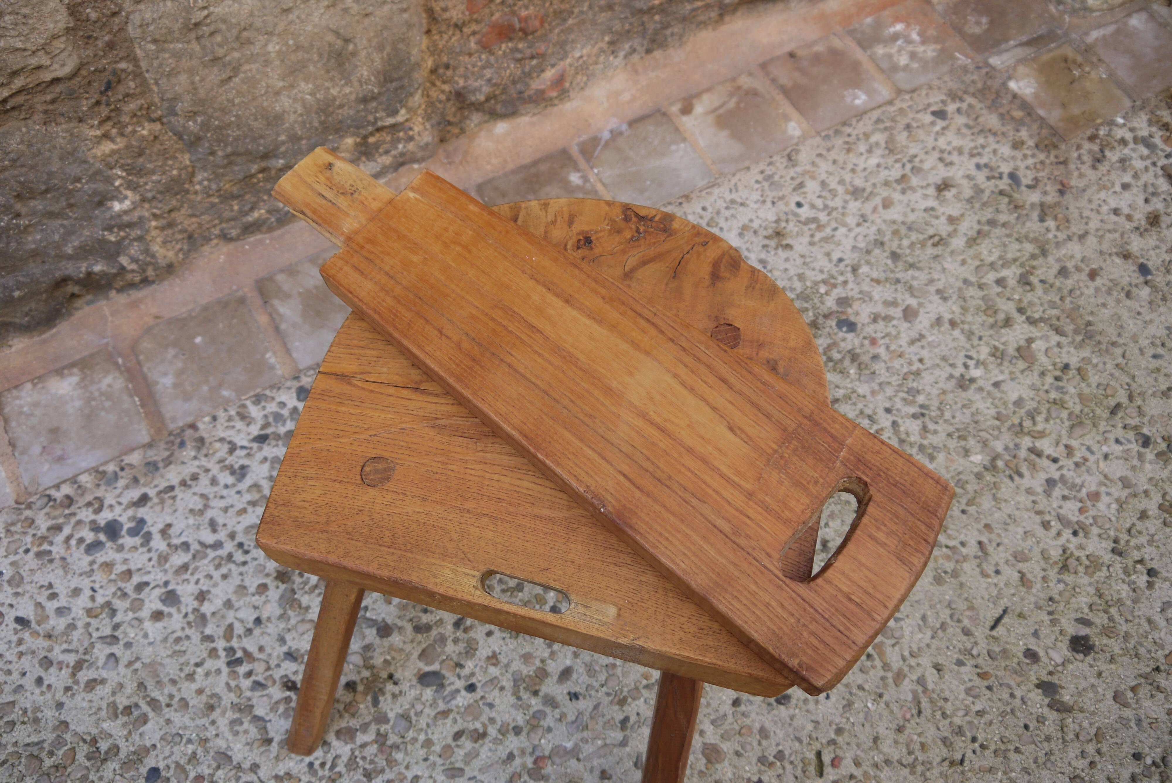 Brutalist wooden chair