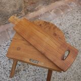 Brutalist wooden chair