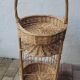 Desserte bar en rotin vintage