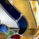 Double doors of passage in stained glass Art Deco XX century