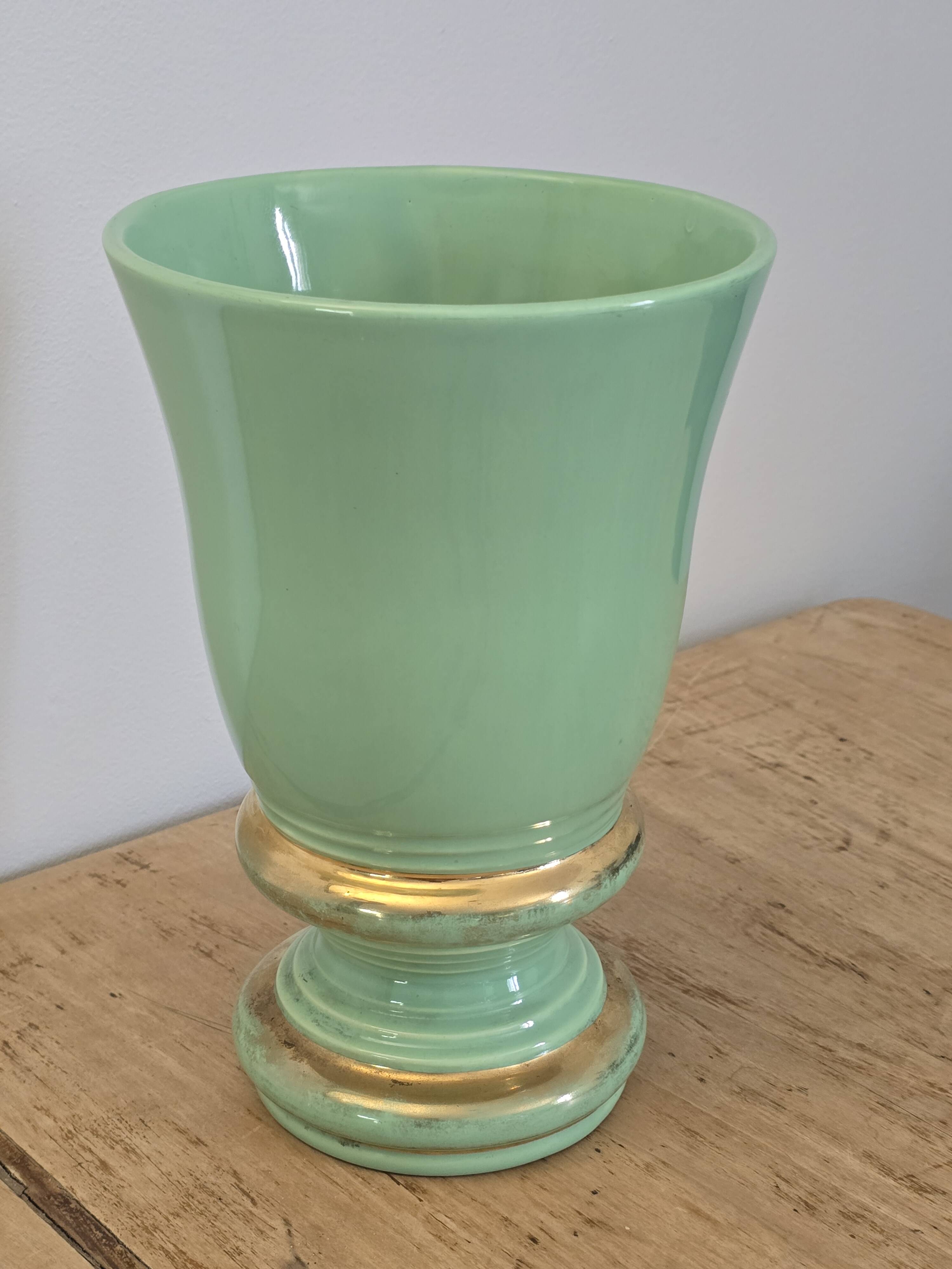 Vase vert céramique Saint Clément