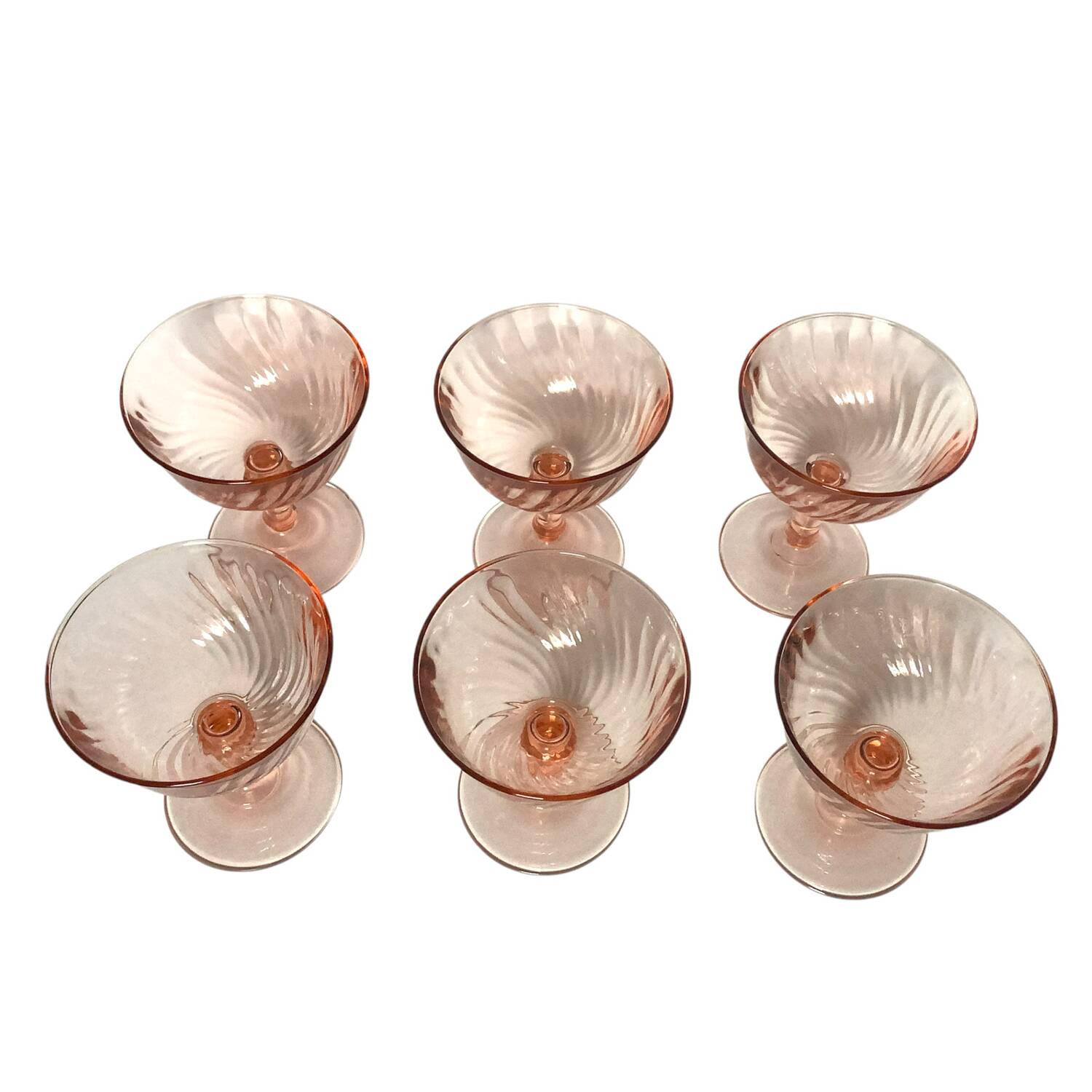 6 Rosaline champagne glasses