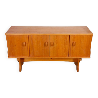 Gouge-worked pine sideboard, 1960