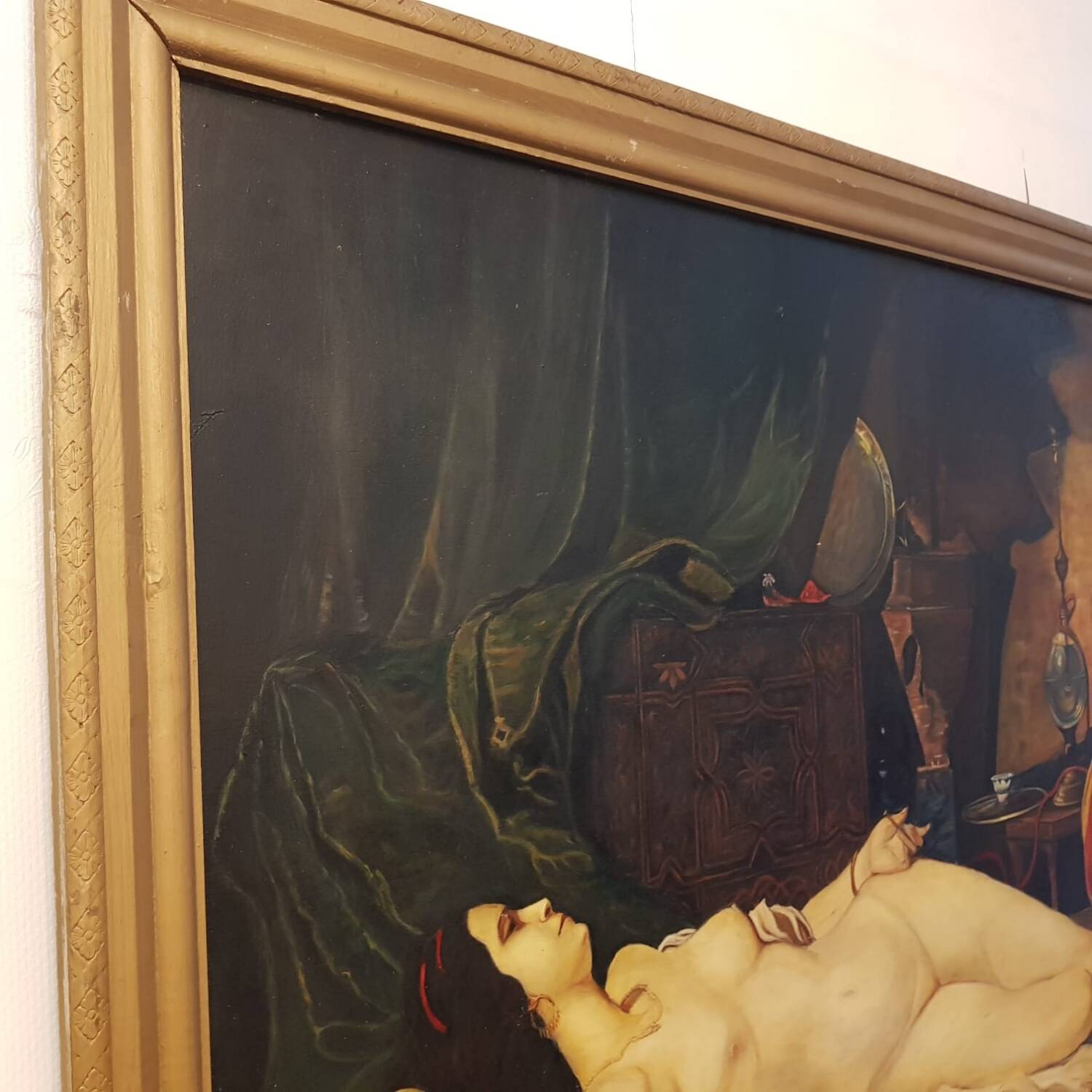 The Odalisque painted on wood 155x110cm