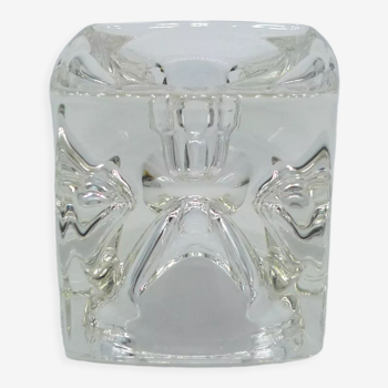 Bougeoir en cristal en forme de cube