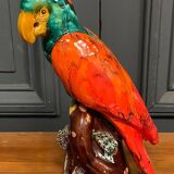 Perroquet Vallauris 1960 couleur dominante rouge